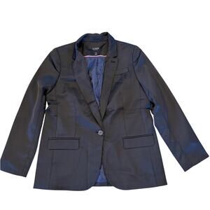 J. Crew Collection Women's Black Satin Blazer Jacket - Size 10